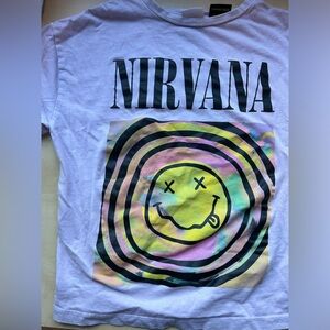 Purple NIRVANA Zara T-shirt